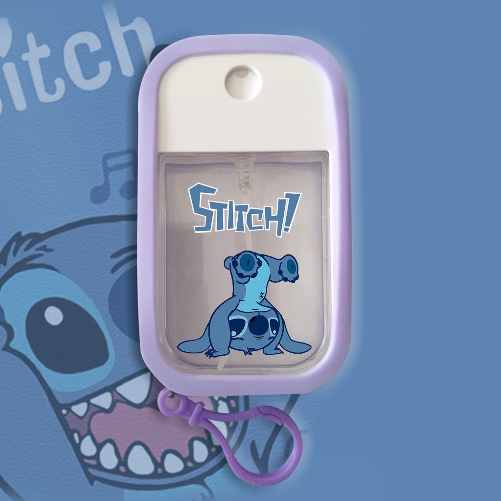 HAND SANITIZER SPRAY POCKET CARD BOTOL KOTAK GANTUNG / STITCH BLUE