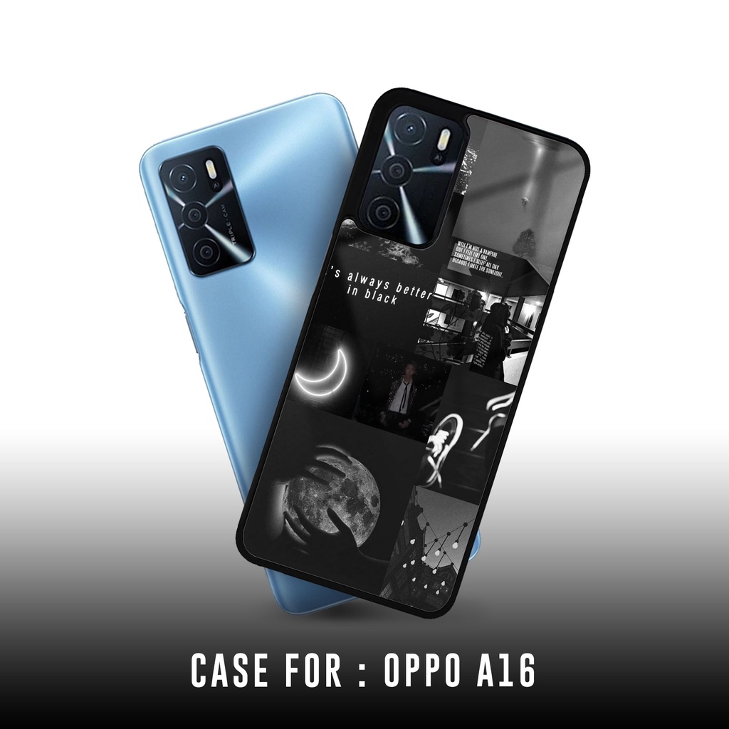 Case Oppo A16 - Fashion Case Motif BLACK AESTHETIC - Casing Oppo A16 - Case hp Oppo A16 - Pelindung 