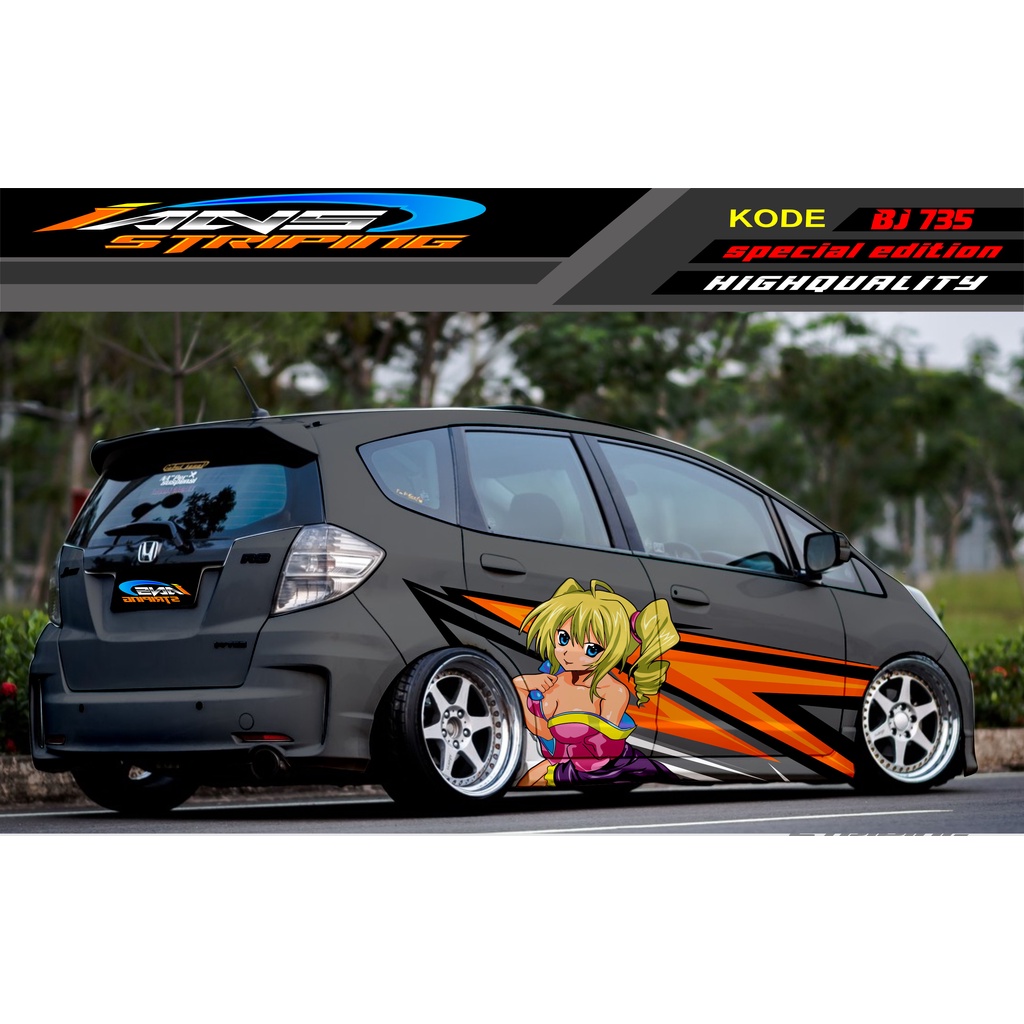 VARIASI STICKER MOBIL HONDA BRIO AGYA JAZZ AVANZA YARIS / DECAL STICKER MOBIL JAZZ / STIKER MOBIL