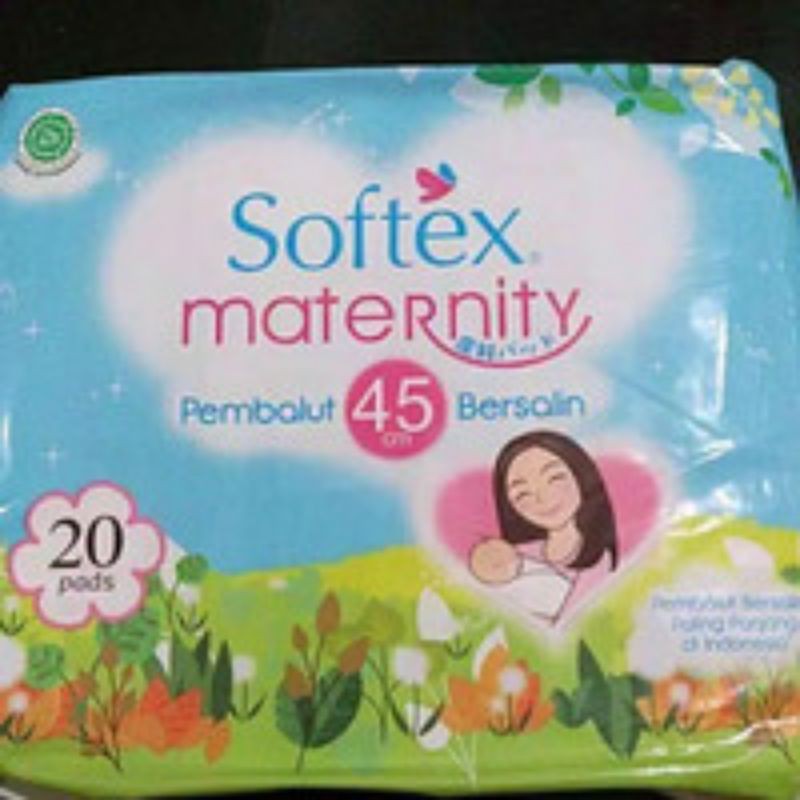 Softek Comfort slim oripack 36cm/daunsirih/softek Maternity 45cm curah