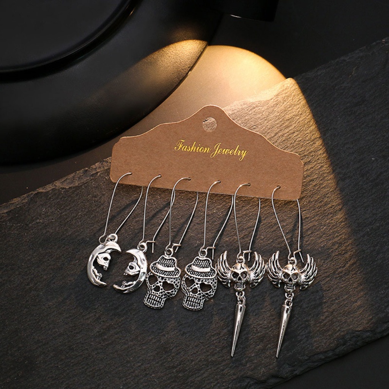 Siy 3 Pasang / Set Anting Tusuk Gantung Seri Halloween Untuk Wanita