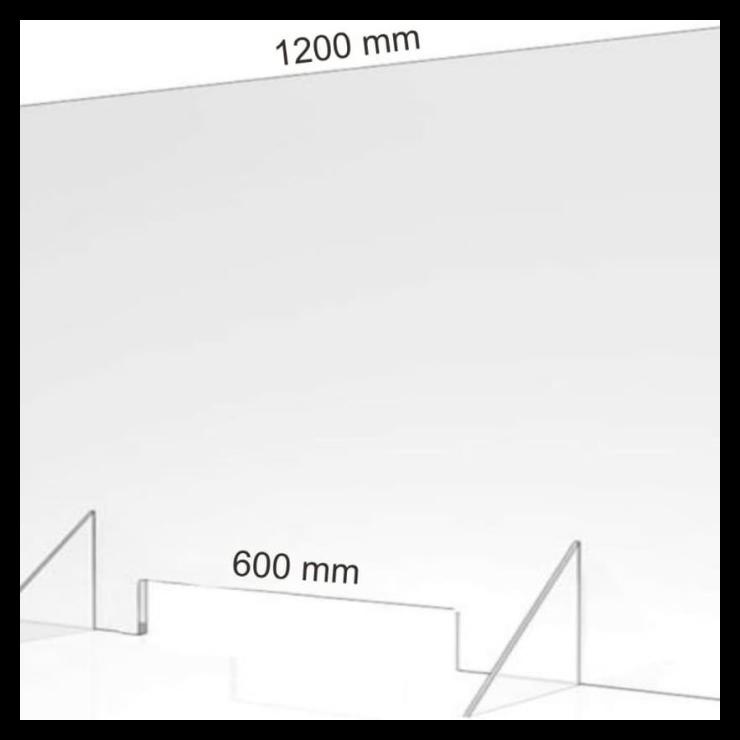 

Sekat Acrylic / Pembatas Mejaanti Droplets 1200Mm X 600Mm