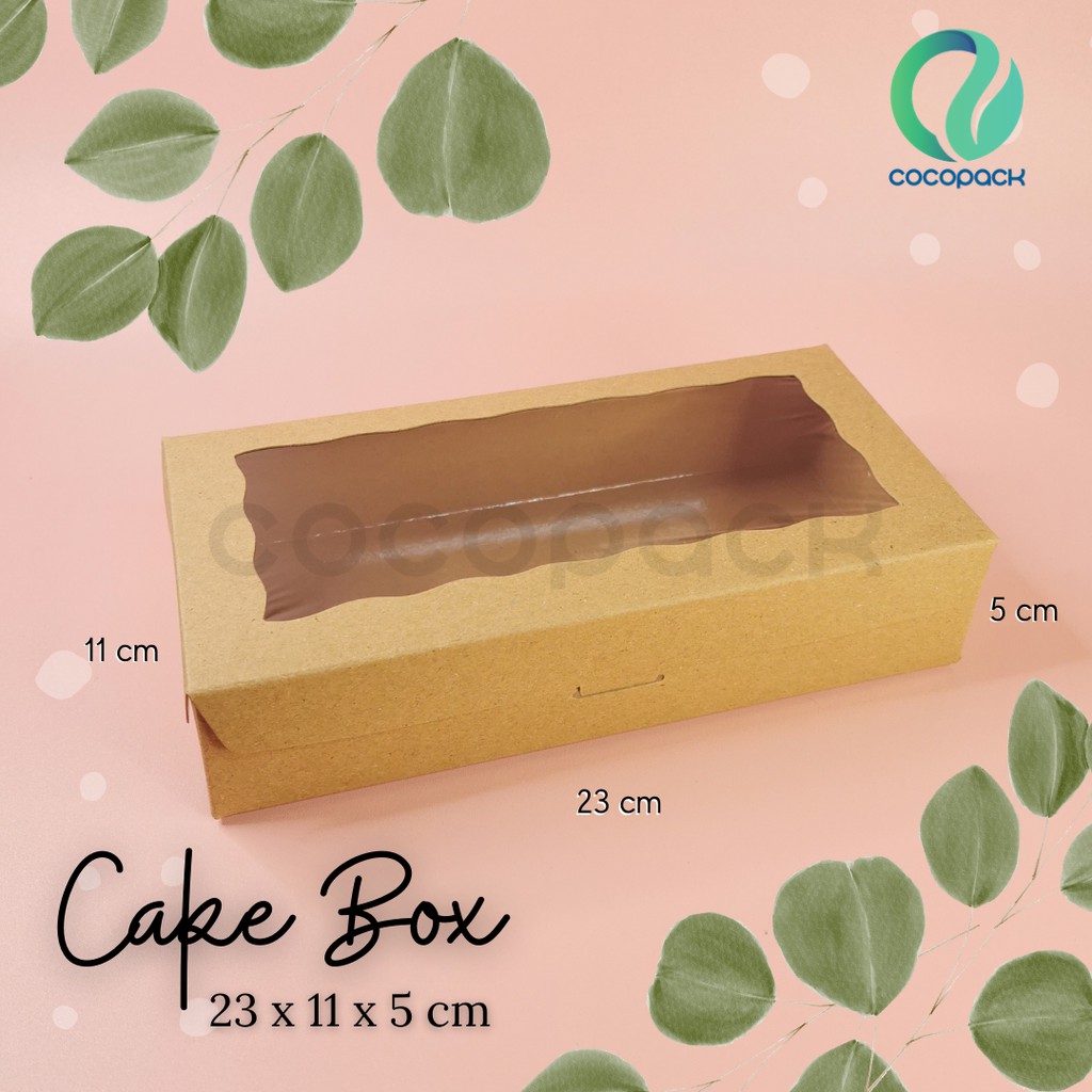 

Window Kraft Box Cake Brownies Gift Souvenir Hampers Packaging (10 PCS)