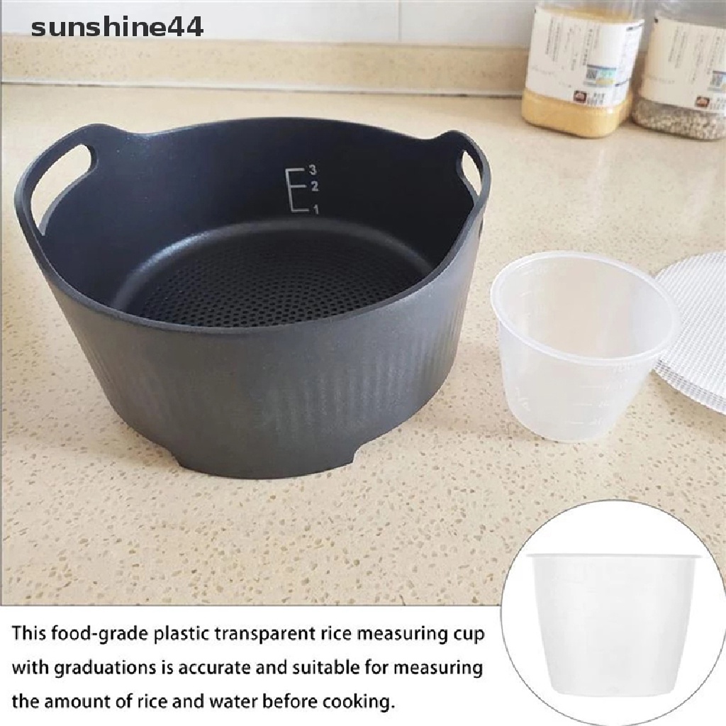 Sunshine 10Pcs Gelas Ukur 160ml Bahan Plastik Food Grade Untuk Cairan Kering / Dapur