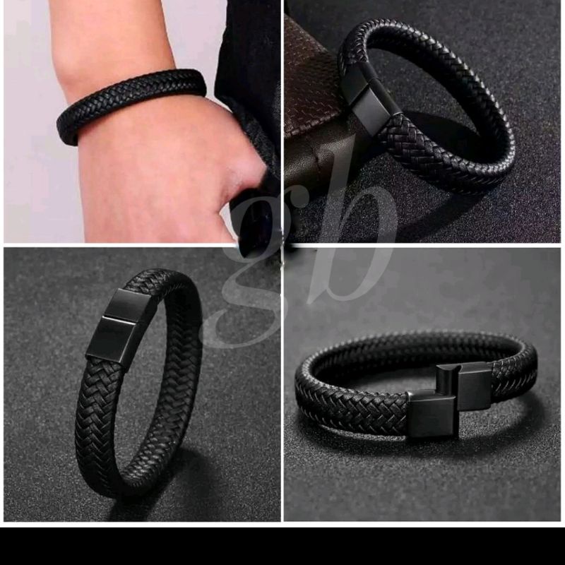 Gelang pria titanium  anti karat dan tidak luntur