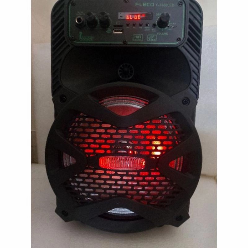 COD SPEAKER BLUETOOTH FLECO 8'5 INCH F-2308 LED PLUS MIC KARAOKE + REMOTE CONTROL//SPEAKER FLECO X-BASS//SPEAKER KARAOKE//SPEAKER SALON AKTIF