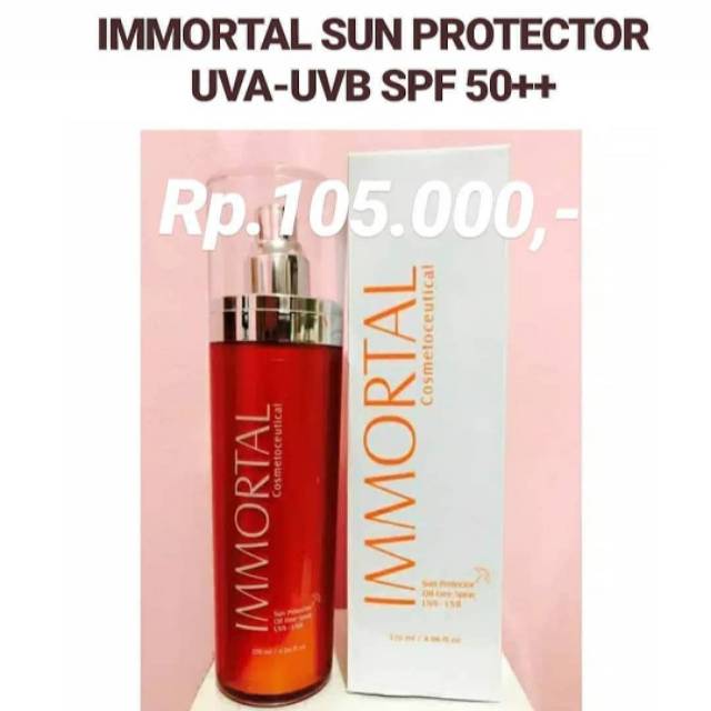 IMMORTAL SUNBLOCK WAJAH+BADAN SPRAY SLF 50++ | SUNSCREEN GLOWING