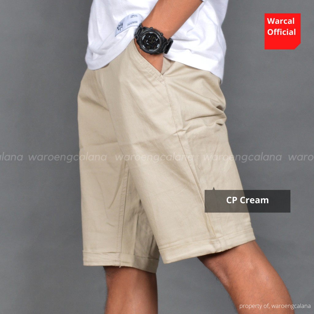 Celana Pendek Pria Chino Pants Cream