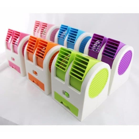 AC DUDUK DOUBLE FAN USB PORTABLE KIPAS ANGIN TRAVEL portable