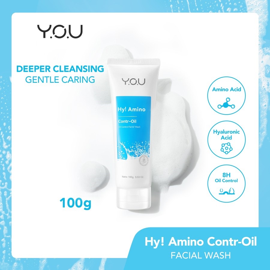 ★ BB ★  YOU Hy! Amino Oil Control Facial Wash | Hydrating - Brightening - Anti-Acne - Pembersih Wajah Y.O.U