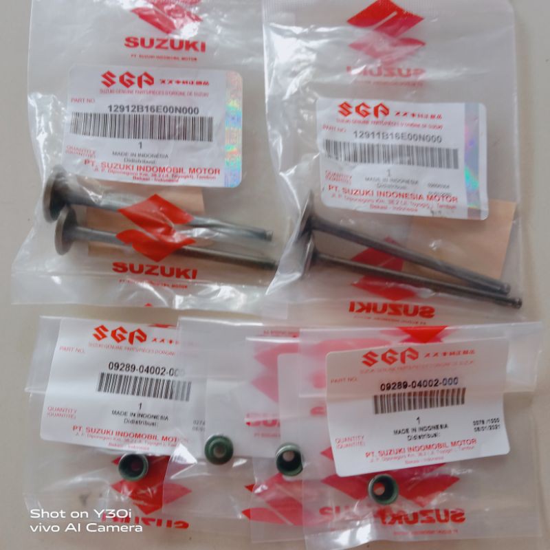 Klep set payung klep + sil klep isi 4 (1 set) Satria Fu 150 karbu Original SGP