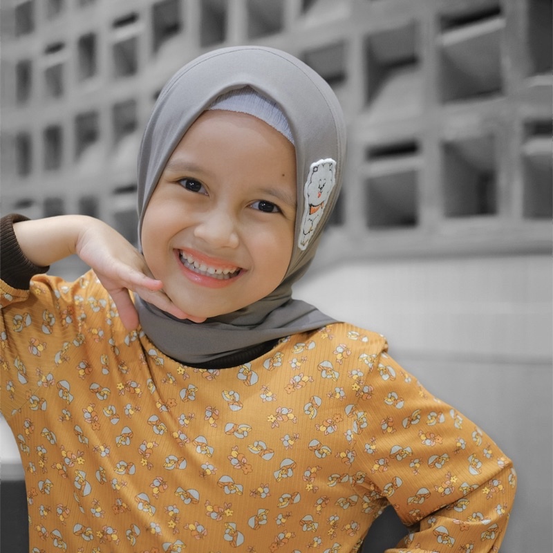 jilbab square hijab pashmina instan bt21 for kids