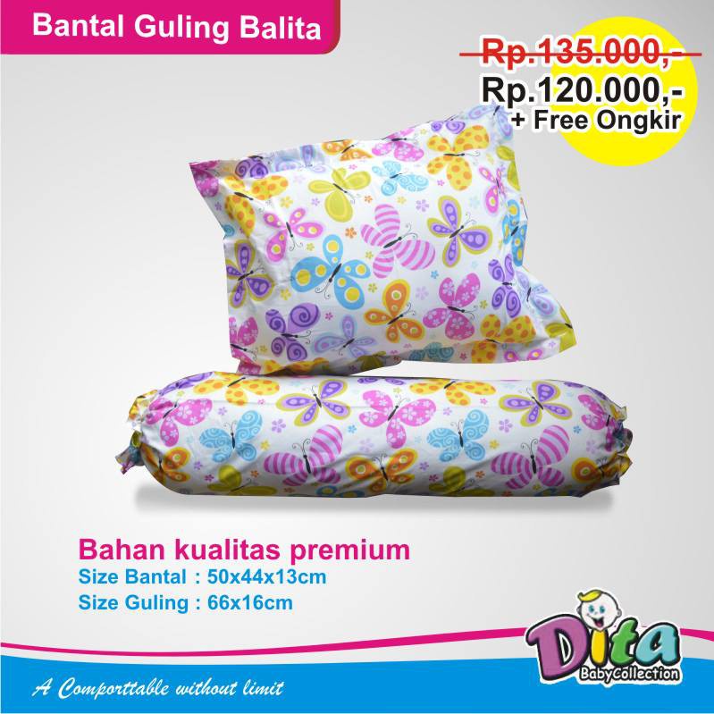 Bantal Guling Bayi , Set Bantal Bayi , Bedding Set , Perlengkapan Bayi Balita Tidur , Bantal Ana