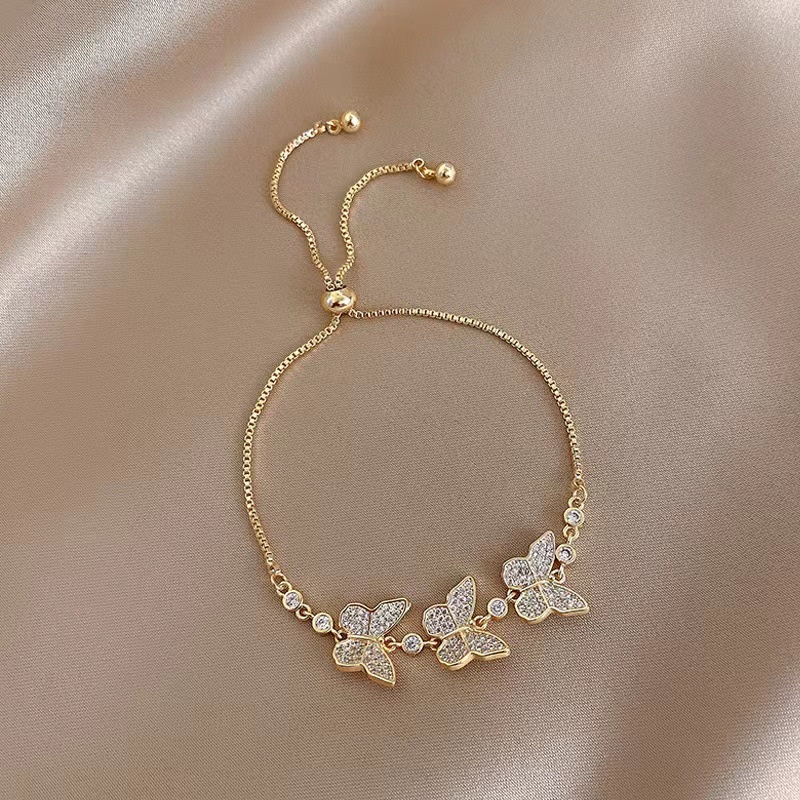 Gelang Serut titanium emas wanita berlian fashion wanita korea gelang tangan mutiara rantai Xuping bracelet aksesoris