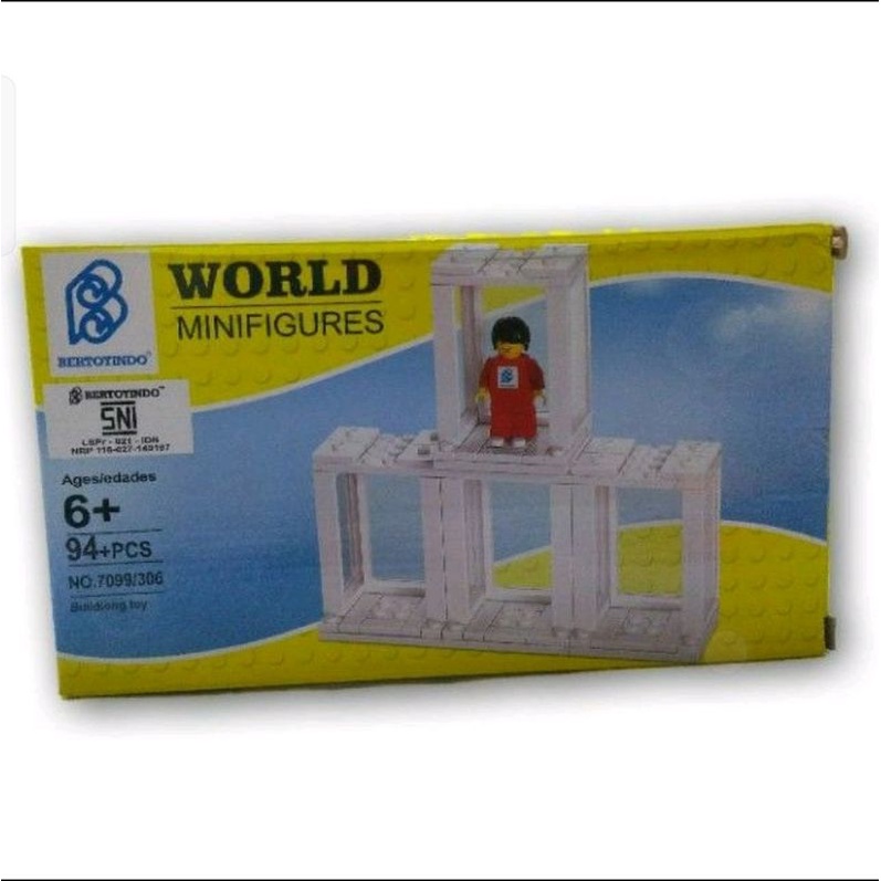 Box word minifigure lego akrilik bening