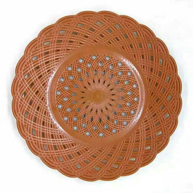 1LUSIN PIRING ROTAN ANYAM PLASTIK