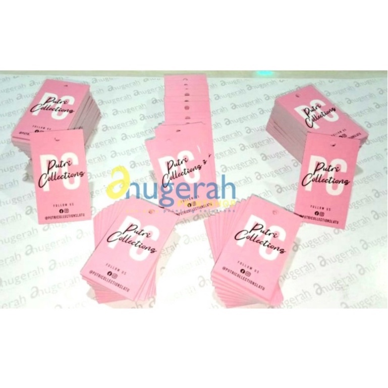 Hangtag - Hang Tag Label Produk - Label Merk Pricetag 1 Sisi Art Carton 260 gr Murah Custom