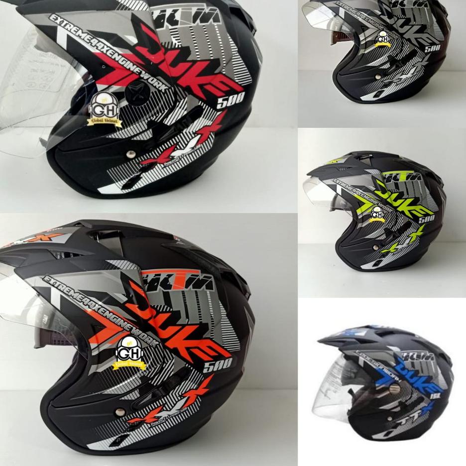 ➴ HELM MOTIF DUKE DOUBLE VISOR HALF FACE ➻