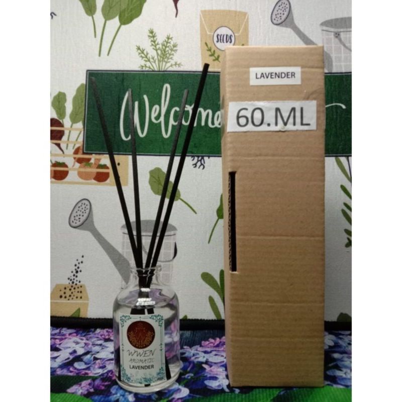 Reed Diffuser Aroma Terapi Pengharum Ruangan Essential oil Aromatherapy Replenisher Bunga Difuser-ARM 60 - LAVENDER
