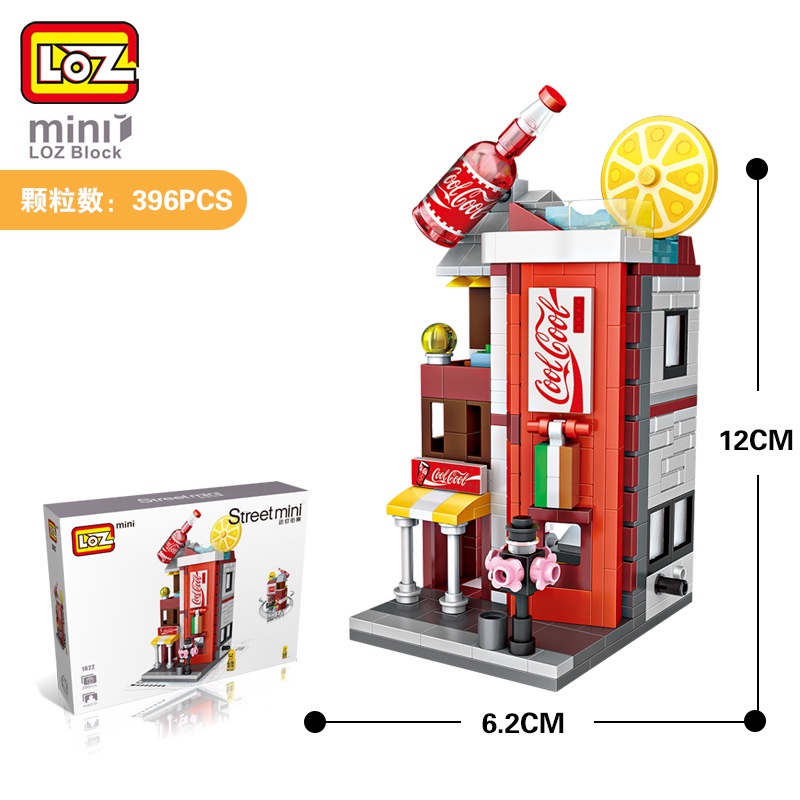 LOZ Nano Blocks Street Mini COLA SODA SHOP - 1622 Building Bricks