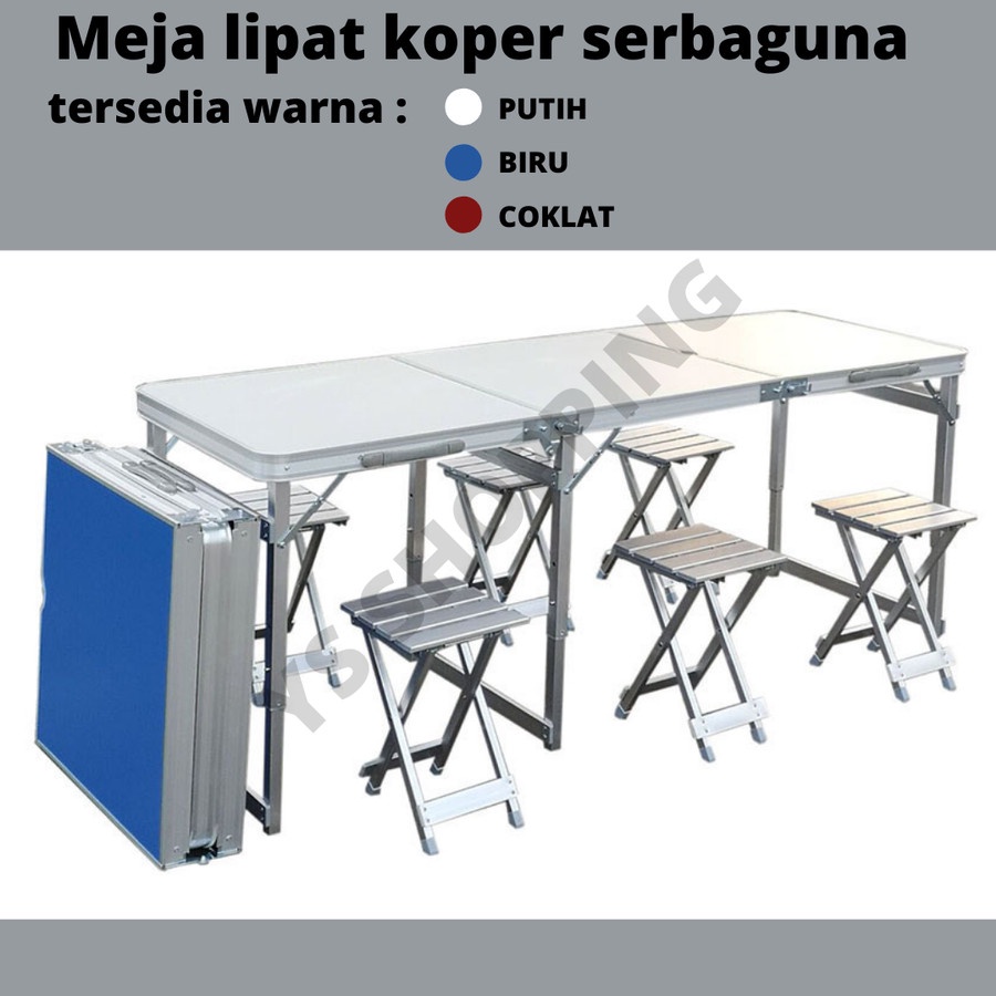 MEJA MAKAN / MEJA LIPAT KOPER / MEJA LIPAT HPL 180x60cm MG