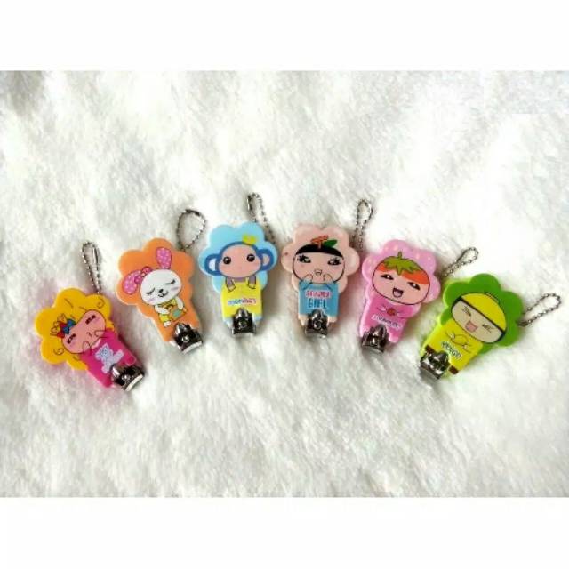 Gunting Kuku Karakter Imut Lucu / Cute Mini Nail Clipper kemasan Mika RANDOM