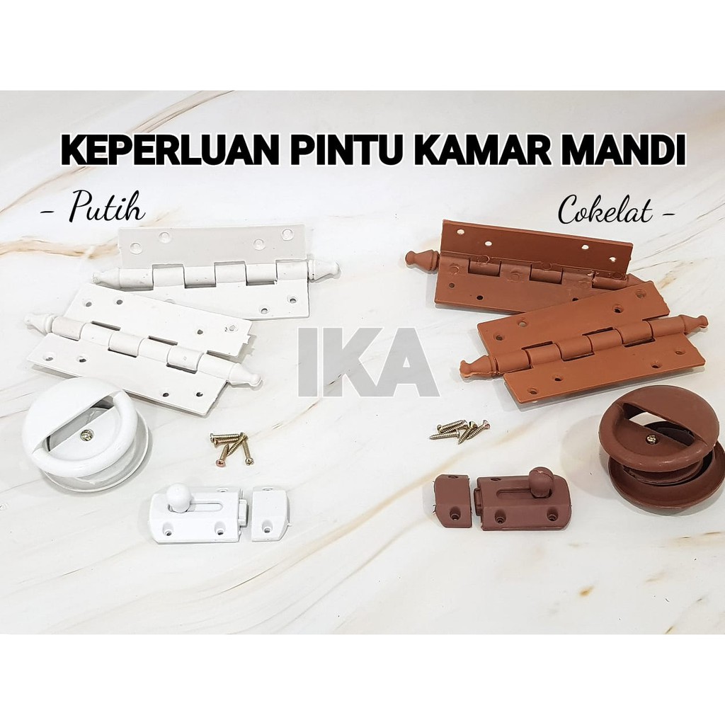 TARIKAN JENGKOL - ENGSEL PVC 4&quot; - GRENDEL PVC SLOT UTK PINTU KAMAR MANDI EKONOMISKUAT DAN HEMAT