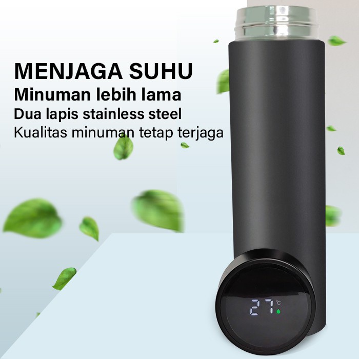 Termos Air Panas 500ml Thermos Suhu Display LED- Tumbler LED