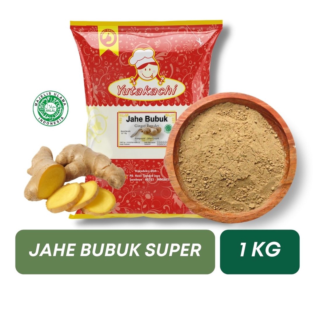 Bubuk Jahe Emprit 1 Kg Murni Tanpa Campuran/Jahe Bubuk/Ginger Powder Bumbu Rempah Herbal