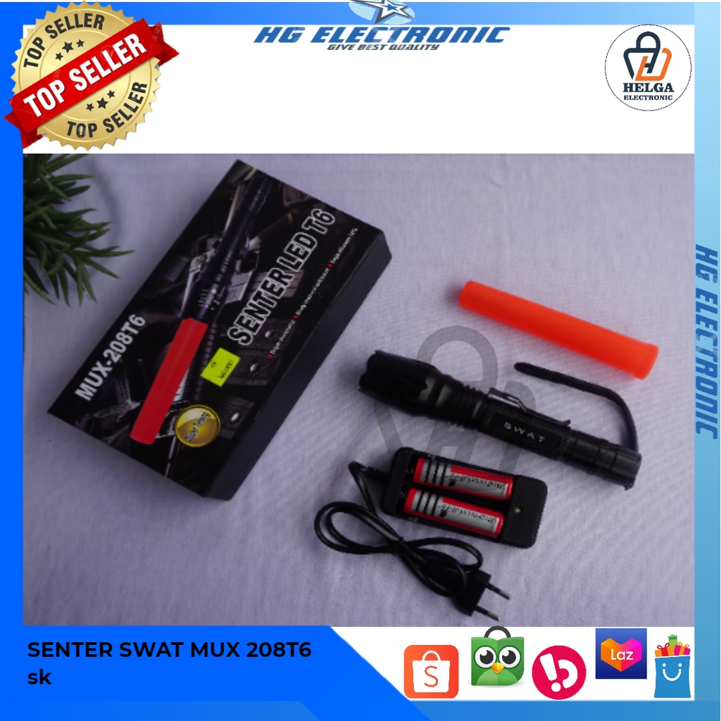 SENTER SWAT MUX 208T6 / SENTER OUTDOOR / SENTER PETUALANG / SENTER TBERBURU / SENTER LED TERLARIS