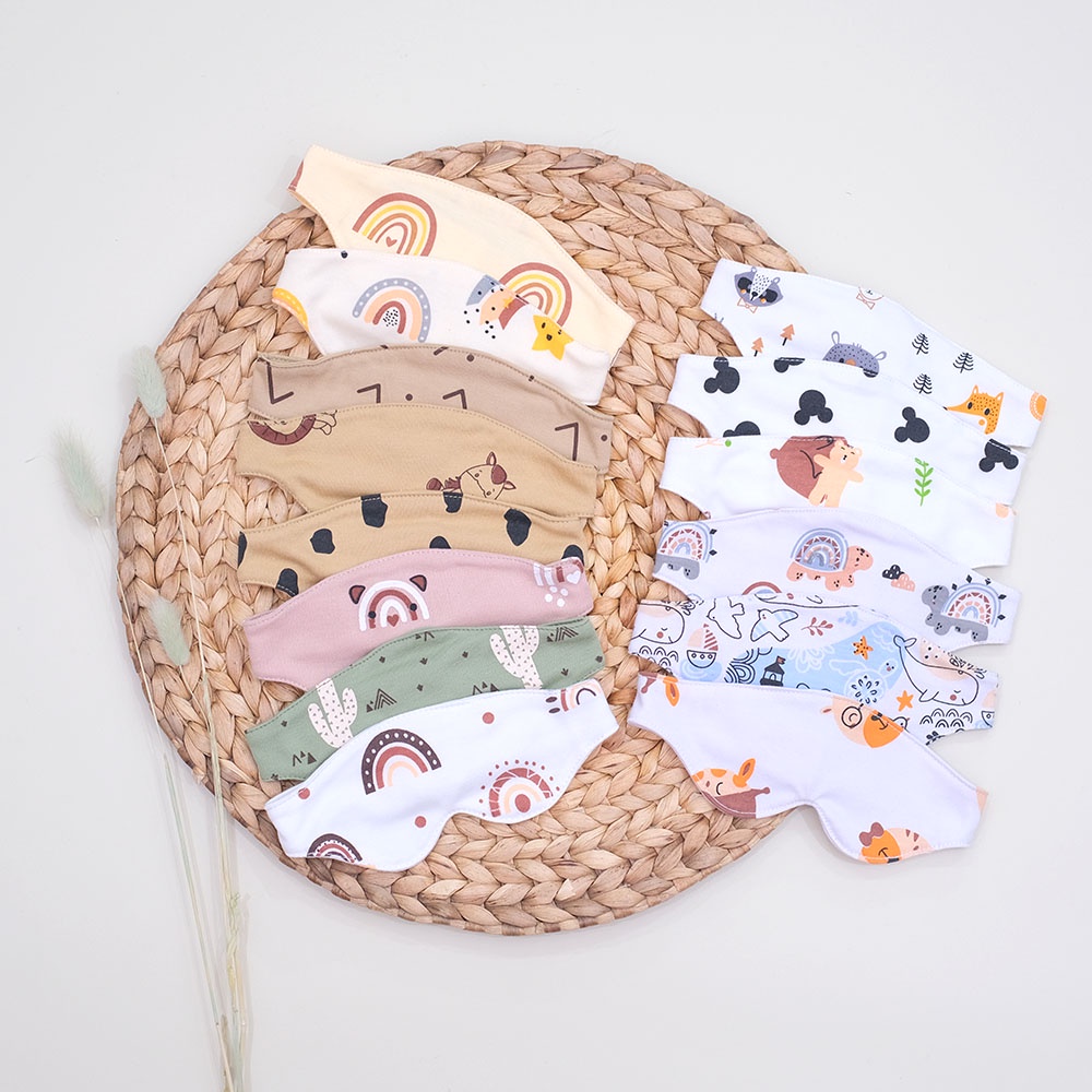 BABY EYEMASK (PENUTUP MATA BAYI NEWBORN / KACAMATA JEMUR BAYI) PUER'S MOTIF