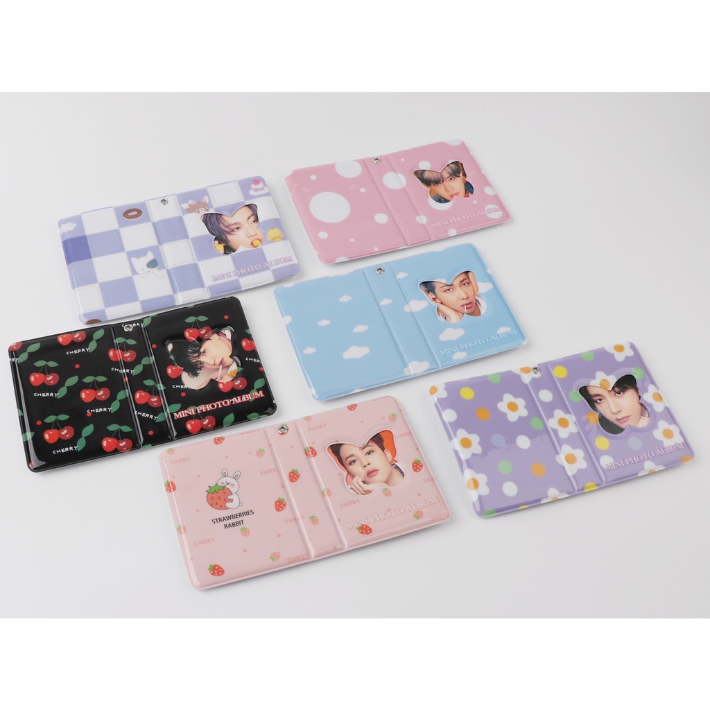 Ins Korea Album Foto Mini 3inch 32per40kantong Tempat Foto Mini Untuk Star KPOP LOMO Card Bag Photocard Collect Book