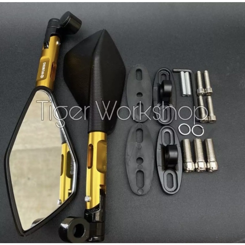 SPION TOMOK V2 V5 JUMBO UNIVERSAL FULL CNC MODEL RIZOMA BISA UNTUK SEMUA JENIS MOTOR-GOLD