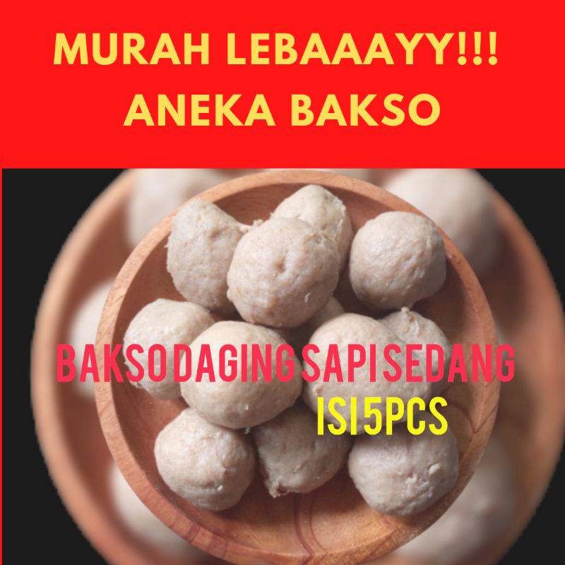 

Bakso Daging Sapi Sedang Toping Baso Aci Cuanki Isi 5pcs