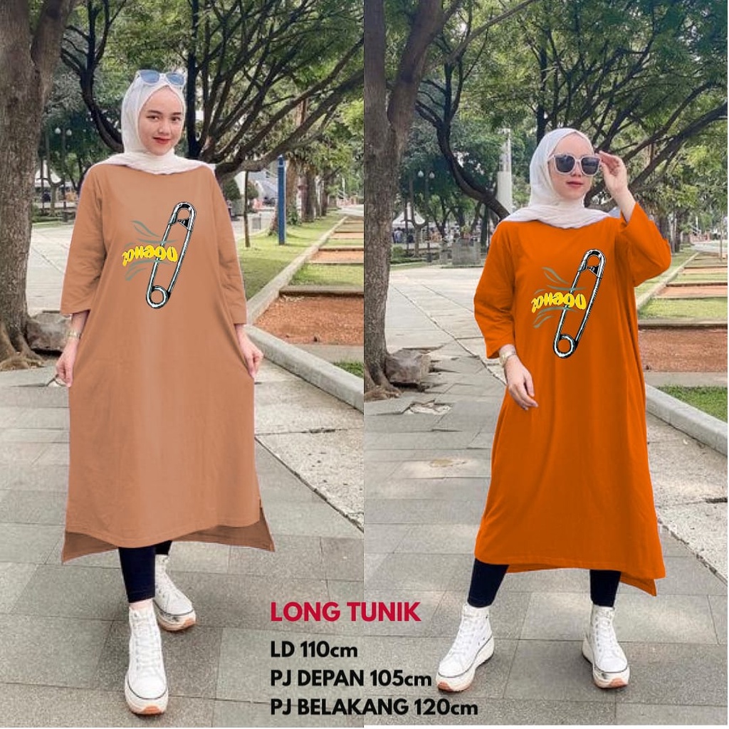 GR LONG TUNIK BASIC TUNIK TERBARU / MIDI DRESS JUMBO BABYTERRY SR315