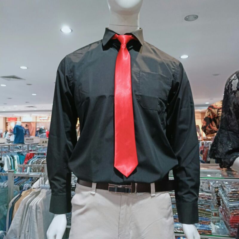 RGB kemeja formal hitam lengan panjang by rgb clothing company