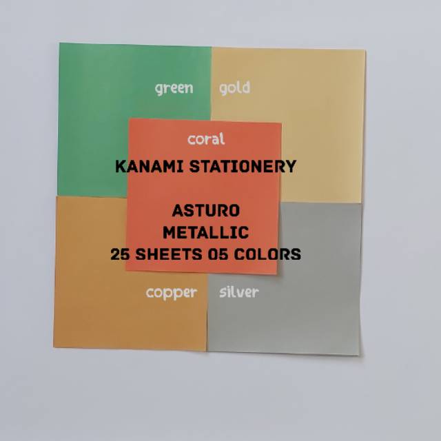 

Kertas Origami Paper Metalic 25 sheets 05 colors ASTURO.