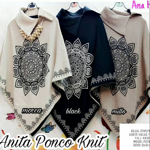 Anita ponco knit( ana hijab)