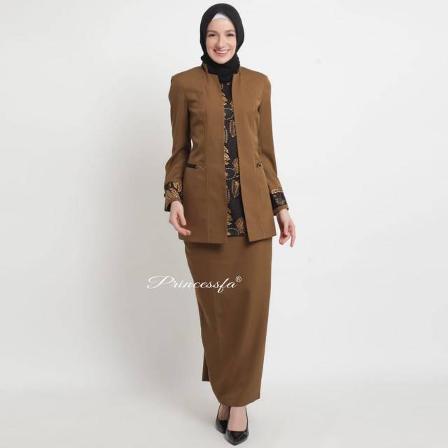 SERAGAM PRINCESSFA / BLAZER GURU PNS / BAJU PEMDA COKLAT TUA (bisa order celana) / Princessfa