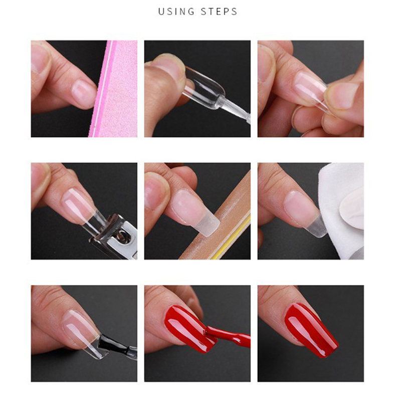 (KUKU) 120pcs / Set Poly Gel UV Builder KUKU Palsu Extension Untuk Nail Art