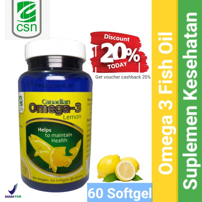 Kesehatan - Suplemen Kesehatan Csn Canadian Omega 3 Lemon