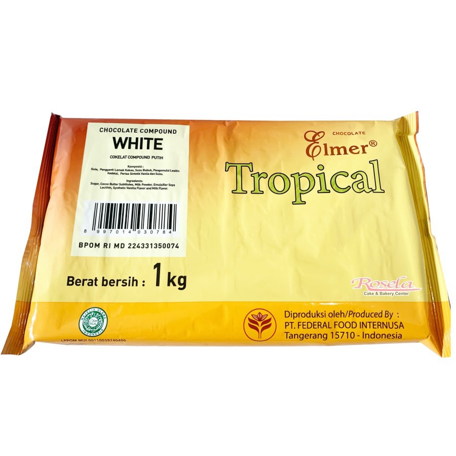 

Elmer Tropical White 1 Kg - Coklat Putih Elmer