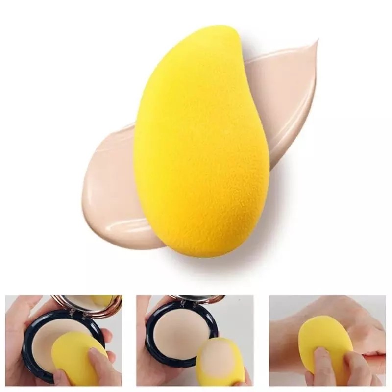 Shape Spon Mangga | Spon Buah | Spons Sponge Beauty Blender Puff Foundation Spon Mango -1 Pcs F508