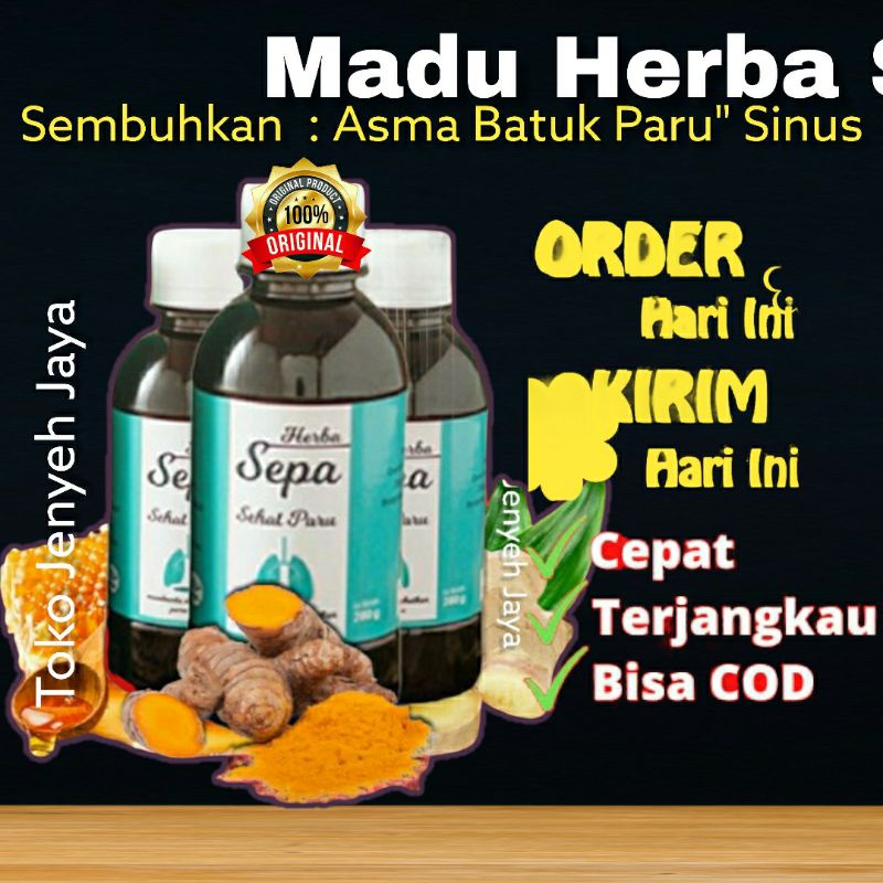 HERBA SEPA ASLI / MADU HERBA SEPA / OBAT PARU PARU / ASMA / BATUK / PILEK / BRONKITIS