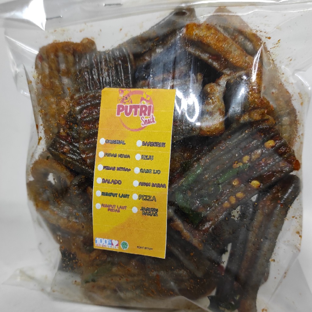 Kerupuk Seblak Kering Jengkol Sisir Hitam 100gr Daun Jeruk+