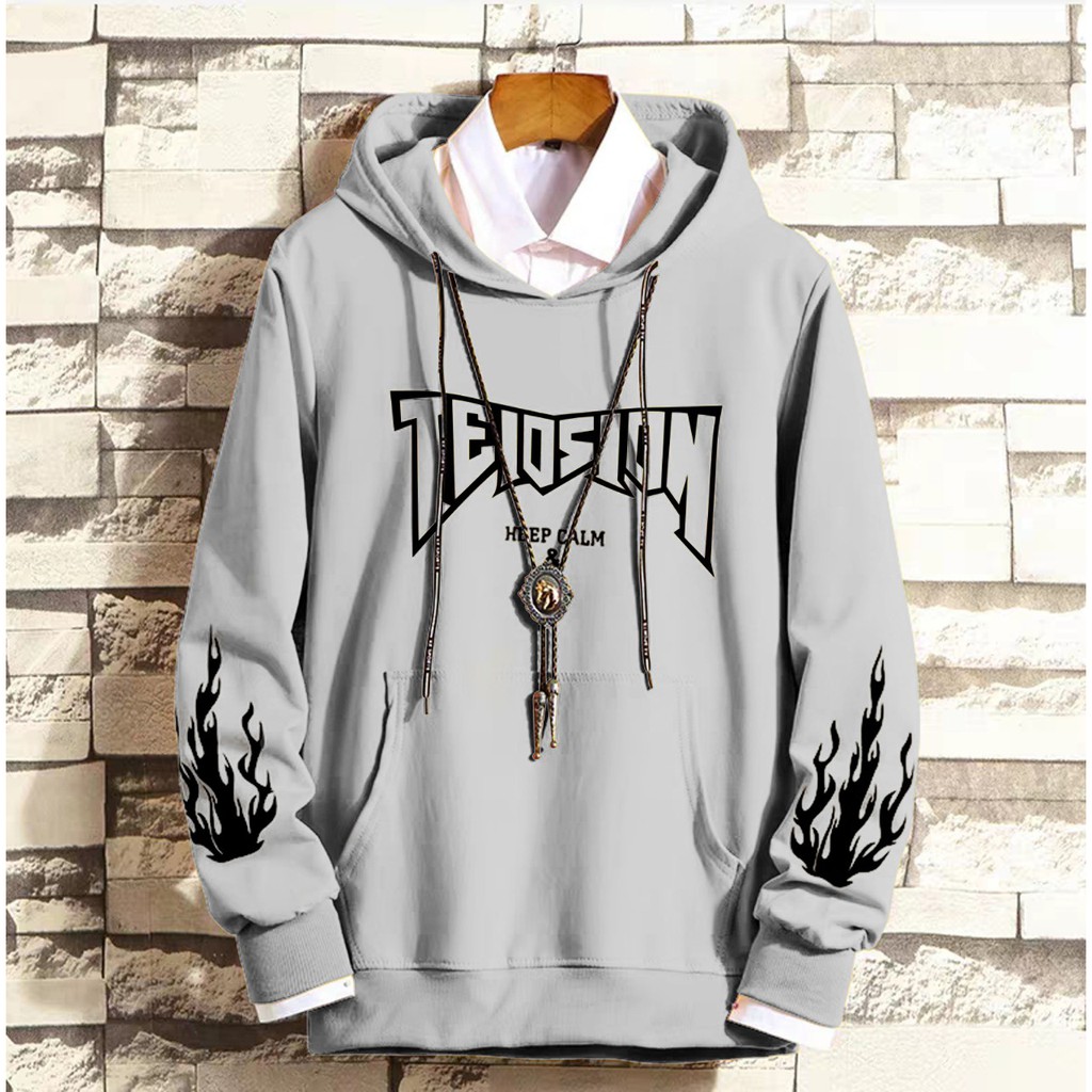 Hoodie Pria / Hodie Pria  / Jaket Pria / Sweater Hoodie Telosion Bahan Fleece UK L-XL