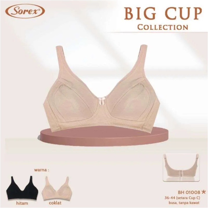 Kusuma Sorex Big Cup art.01008 Uk. 36,38,40,42,44 | COD Daleman Bra BH Wanita Busa Tipis Tanpa Kawat