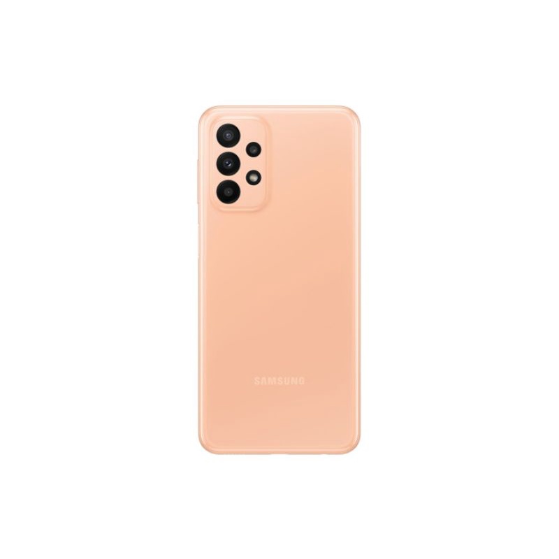 HP Terbaru Samsung Galaxy A23 NFC 6/128 Ram 6GB Rom internal 128GB - New SEIN Original Garansi Resmi - Handphone Smartphone Snapdragon 680 Kamera OIS - Warna Baru Black Peach White Blue Hitam Biru Putih Emas Oren - 6 128 GB - Promo Murah-Peach
