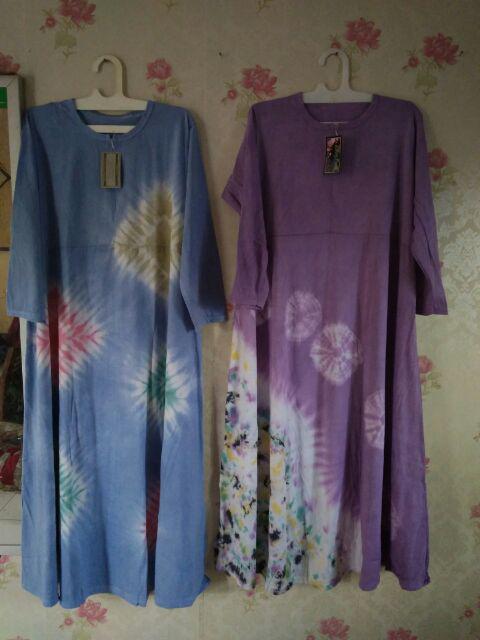 Gamis Kaos Pelangi Ratulia Pri Ziray Batik Jumbo Premium