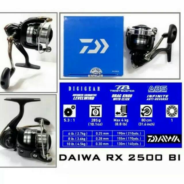 Reel DAIWA RX 2500 BI one way katrol pancing made in Vietnam